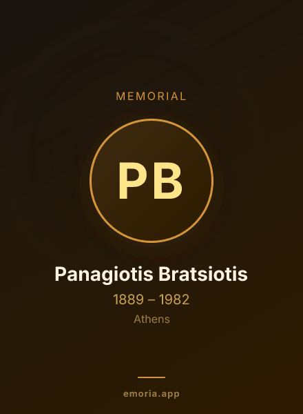 Memorial portrait of Panagiotis Bratsiotis