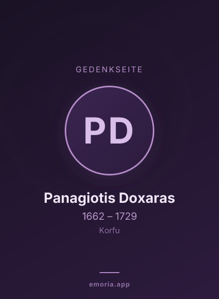 Gedenkportrait von Panagiotis Doxaras