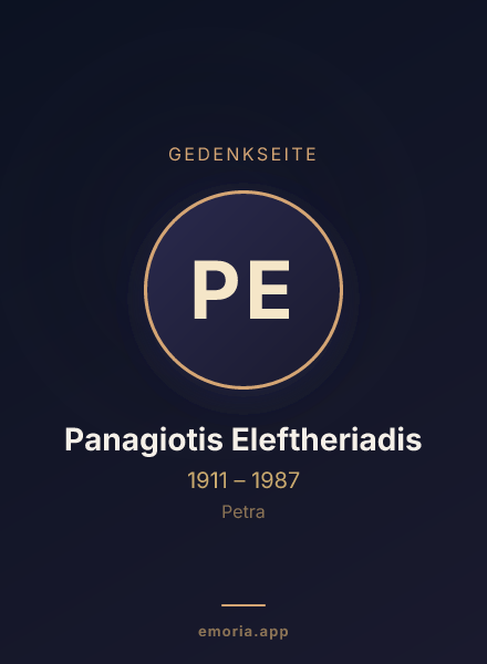 Gedenkportrait von Panagiotis Eleftheriadis
