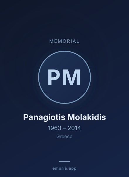 Memorial portrait of Panagiotis Molakidis