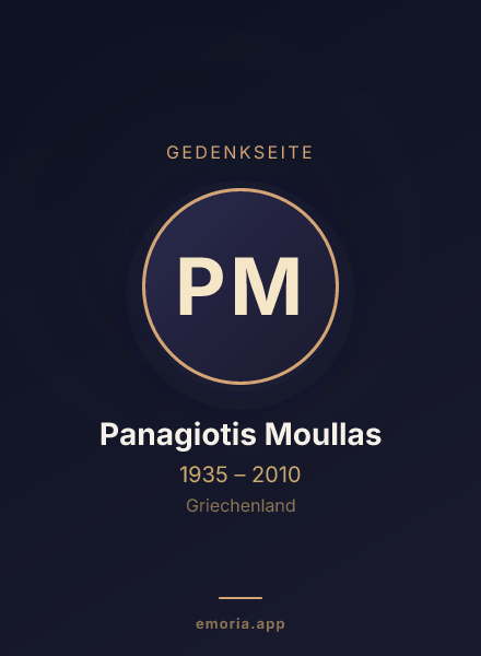 Gedenkportrait von Panagiotis Moullas