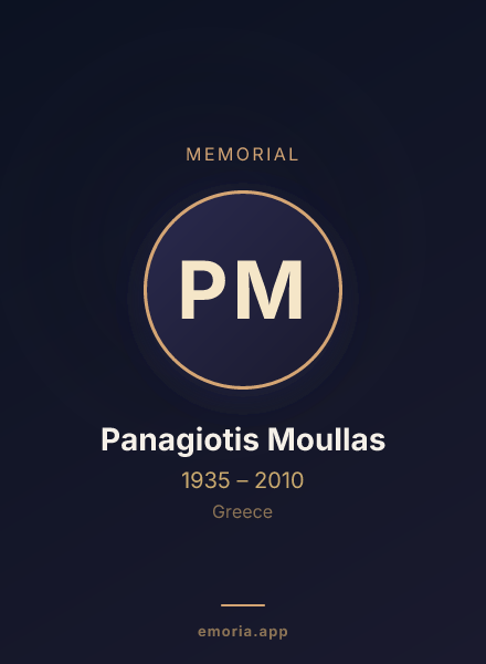 Memorial portrait of Panagiotis Moullas
