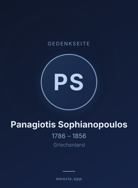 Gedenkportrait von Panagiotis Sophianopoulos