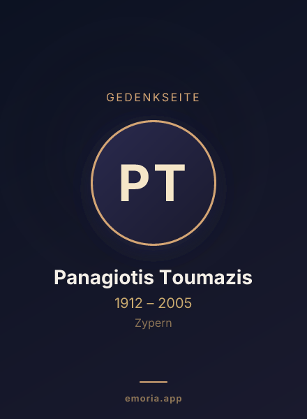 Gedenkportrait von Panagiotis Toumazis