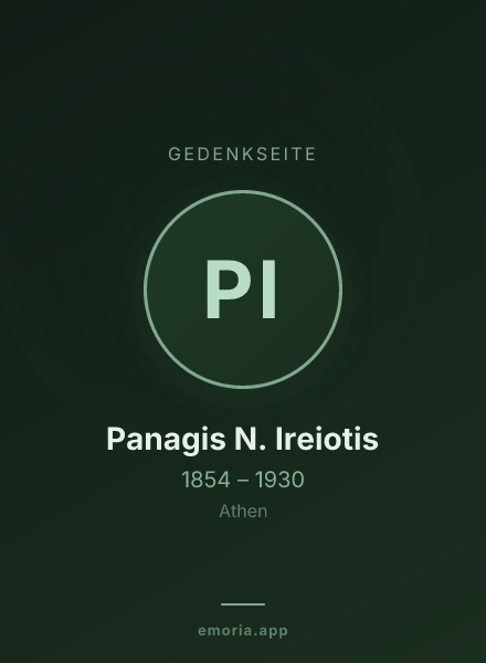 Gedenkportrait von Panagis N. Ireiotis