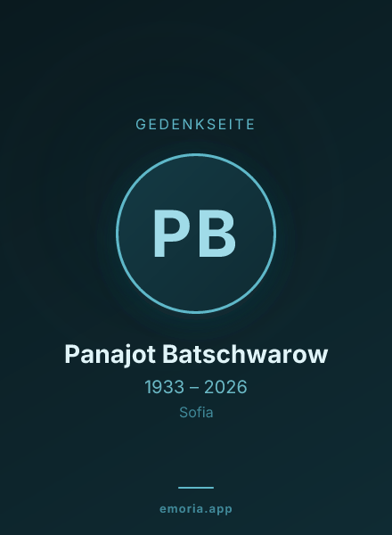 Gedenkportrait von Panajot Batschwarow