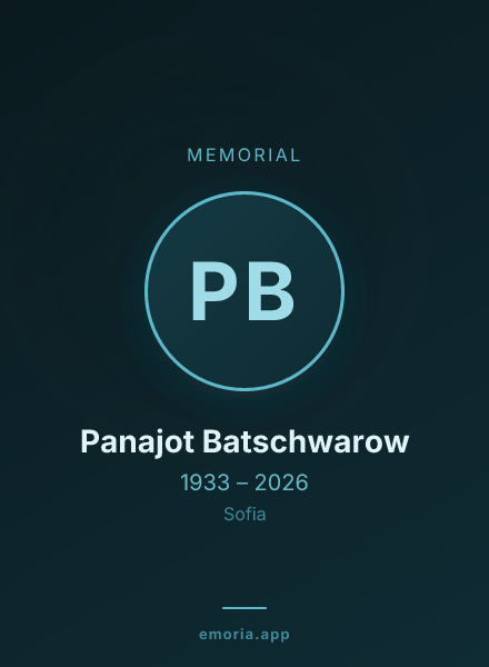 Memorial portrait of Panajot Batschwarow