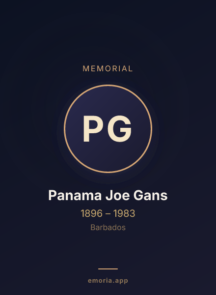 Memorial portrait of Panama Joe Gans
