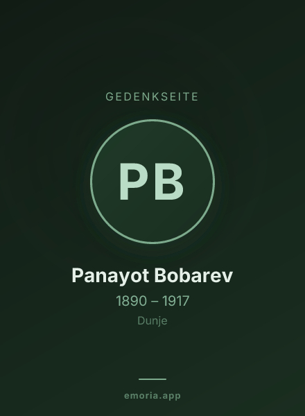 Gedenkportrait von Panayot Bobarev