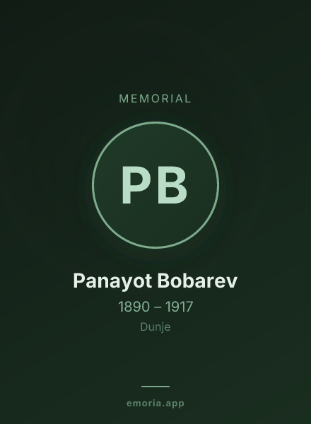 Memorial portrait of Panayot Bobarev