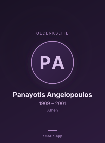 Gedenkportrait von Panayotis Angelopoulos