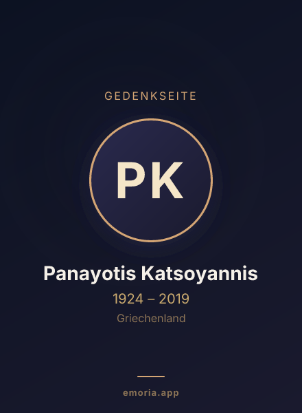Gedenkportrait von Panayotis Katsoyannis