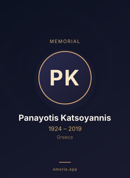 Memorial portrait of Panayotis Katsoyannis
