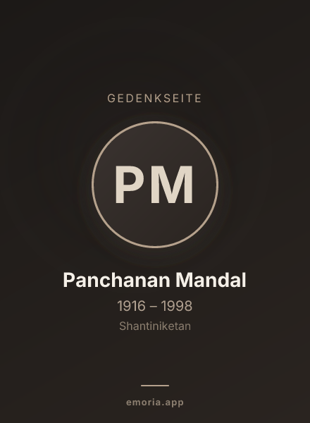 Gedenkportrait von Panchanan Mandal