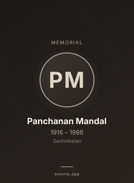 Memorial portrait of Panchanan Mandal