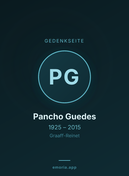 Gedenkportrait von Pancho Guedes