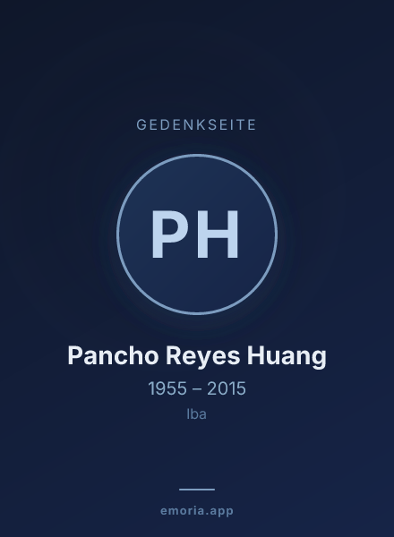 Gedenkportrait von Pancho Reyes Huang