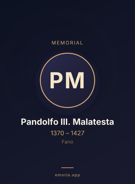 Memorial portrait of Pandolfo III. Malatesta