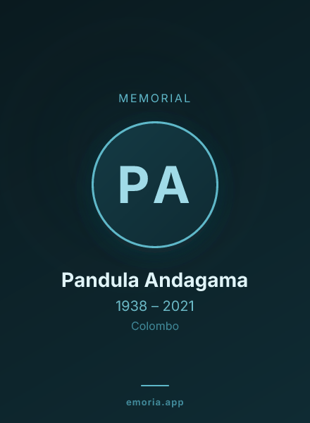 Memorial portrait of Pandula Andagama