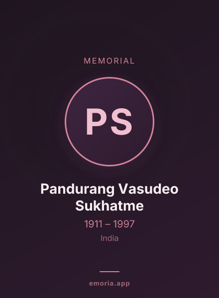 Memorial portrait of Pandurang Vasudeo Sukhatme