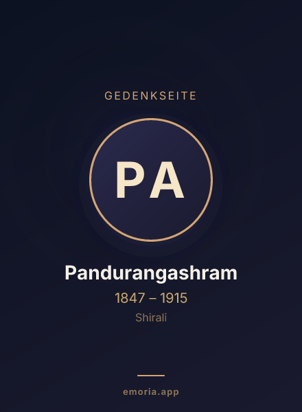 Gedenkportrait von Pandurangashram
