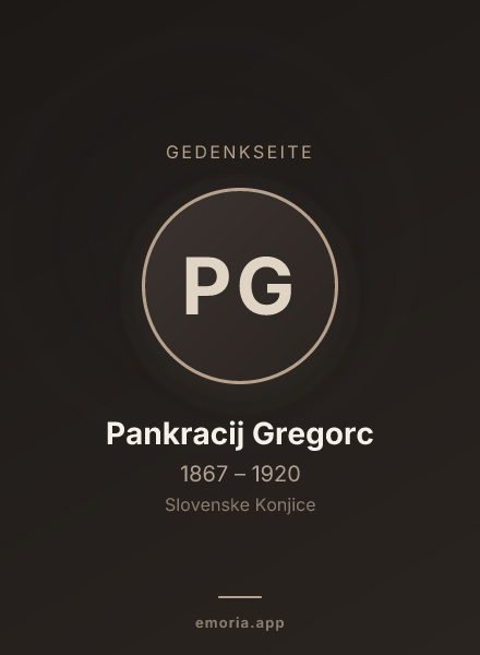 Gedenkportrait von Pankracij Gregorc