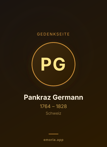 Gedenkportrait von Pankraz Germann
