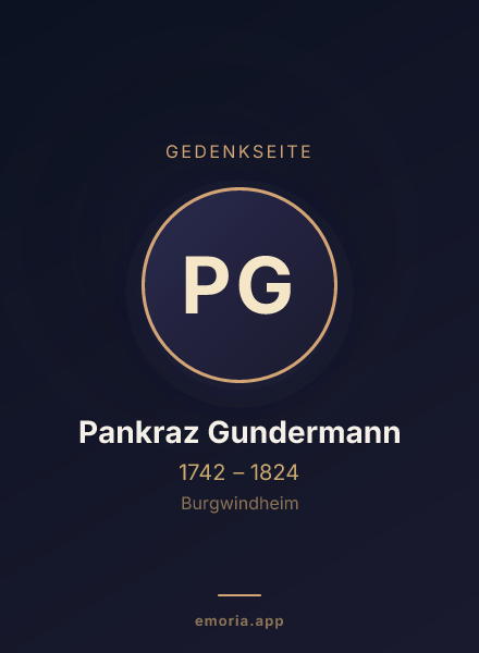 Gedenkportrait von Pankraz Gundermann