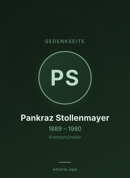 Gedenkportrait von Pankraz Stollenmayer