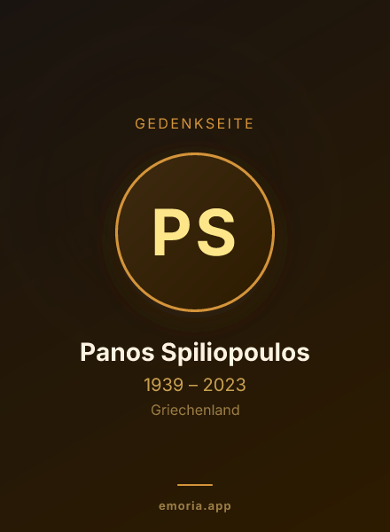 Gedenkportrait von Panos Spiliopoulos