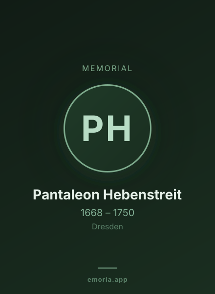 Memorial portrait of Pantaleon Hebenstreit