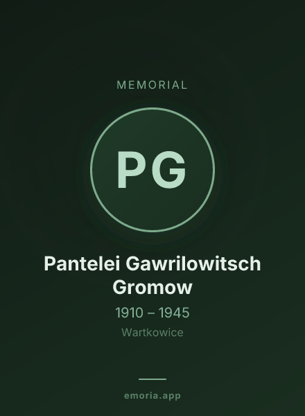 Memorial portrait of Pantelei Gawrilowitsch Gromow