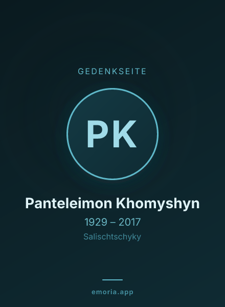 Gedenkportrait von Panteleimon Khomyshyn