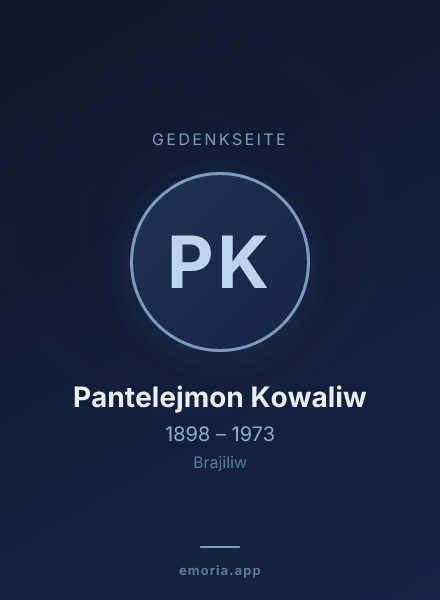 Gedenkportrait von Pantelejmon Kowaliw