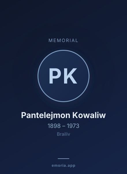 Memorial portrait of Pantelejmon Kowaliw