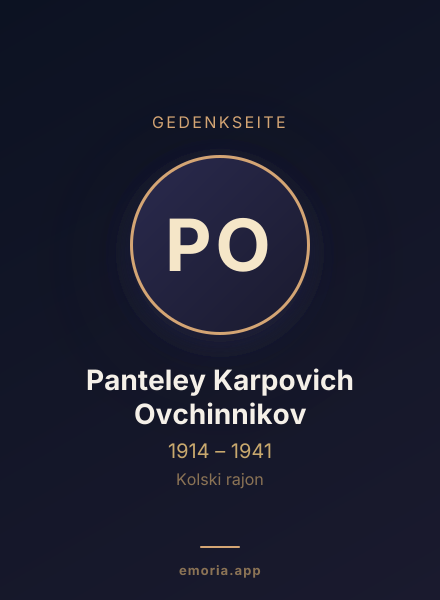 Gedenkportrait von Panteley Karpovich Ovchinnikov