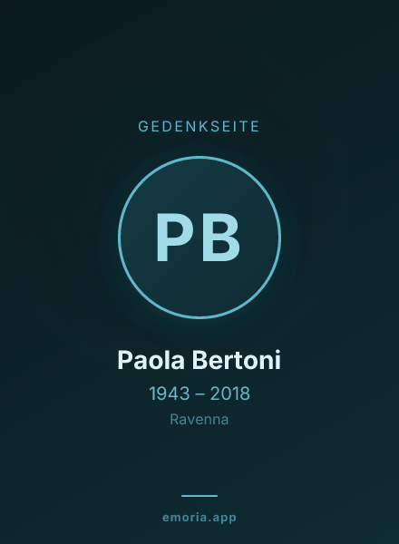 Gedenkportrait von Paola Bertoni