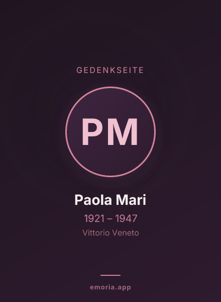 Gedenkportrait von Paola Mari