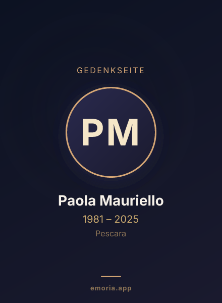 Gedenkportrait von Paola Mauriello
