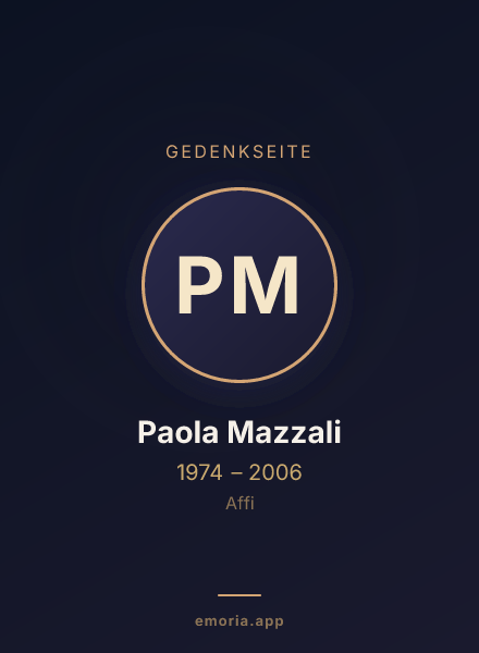 Gedenkportrait von Paola Mazzali
