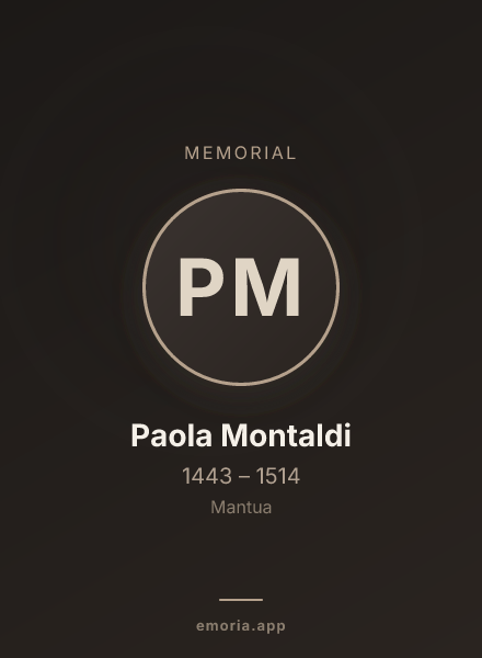 Memorial portrait of Paola Montaldi