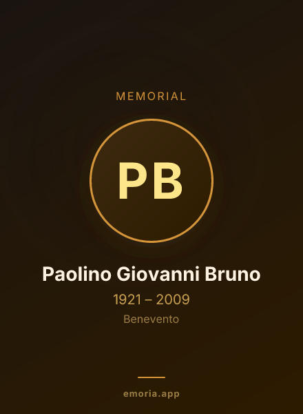 Memorial portrait of Paolino Giovanni Bruno