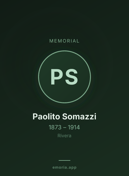 Memorial portrait of Paolito Somazzi