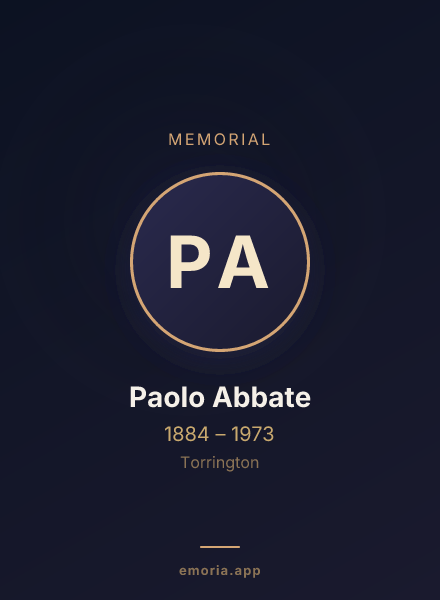 Memorial portrait of Paolo Abbate