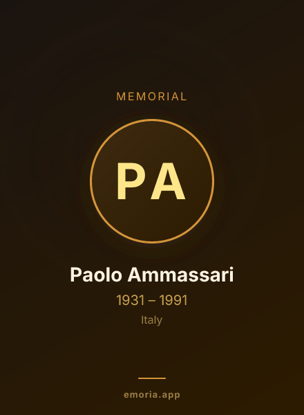 Memorial portrait of Paolo Ammassari