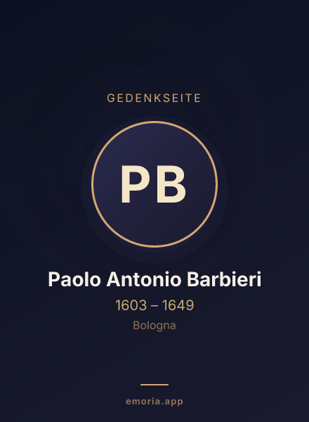 Gedenkportrait von Paolo Antonio Barbieri