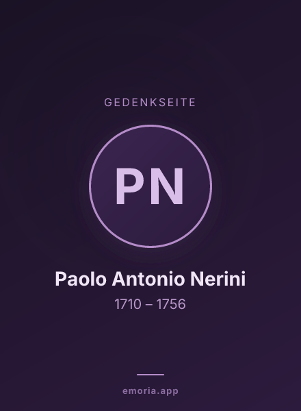 Gedenkportrait von Paolo Antonio Nerini