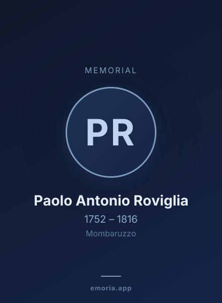 Memorial portrait of Paolo Antonio Roviglia