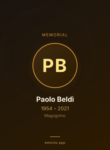 Memorial portrait of Paolo Beldì