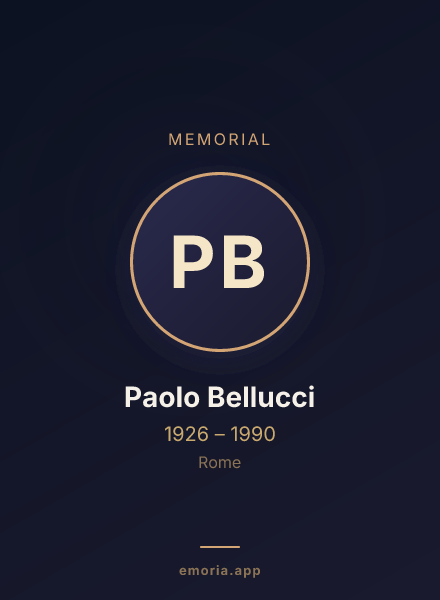 Memorial portrait of Paolo Bellucci